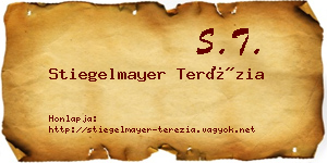 Stiegelmayer Terézia névjegykártya